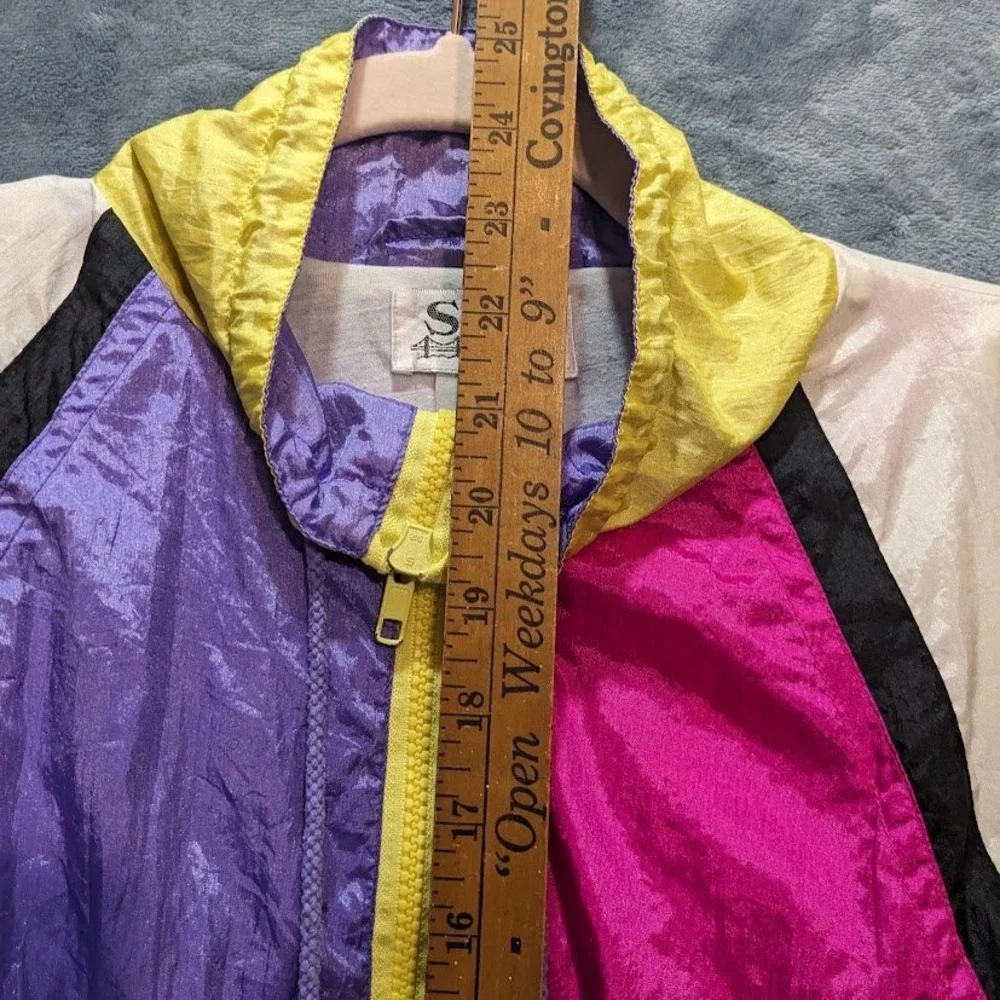 Vintage SFO San Francisco Originals Colorblock Windbreaker Jacket Purple Pink M